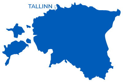 Study abroad in estonia map with tallinn