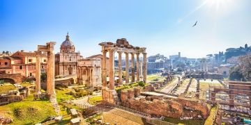 sunny day roman ruins