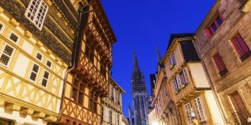 rennes buildings night