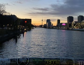 berlin night sunset river