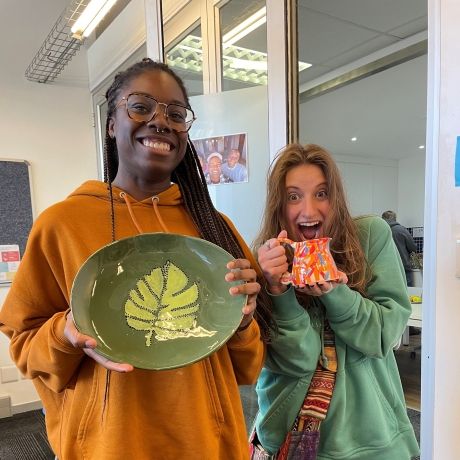 pottery class cape town students smile