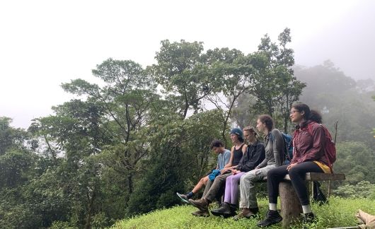 students hike rainforest abroad costa rica