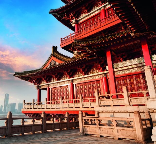red temple historic building beijing