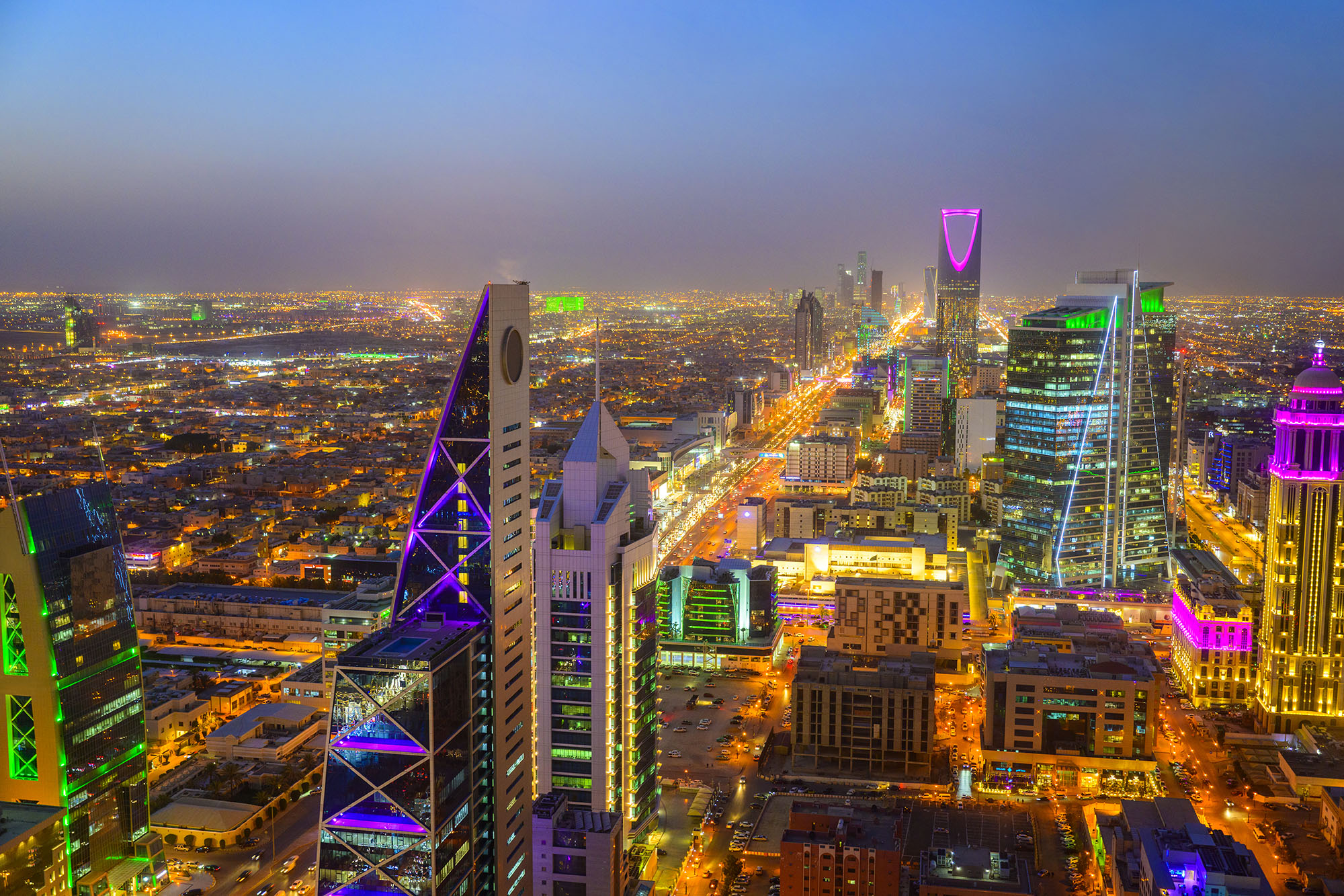 Saudi Arabia Skyline Night 