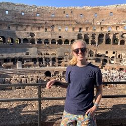 Jane standing in the Colosseum