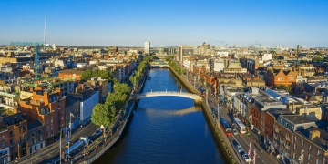 dublin ireland canal water houses