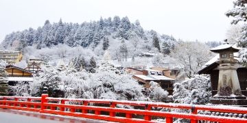 winter kyoto japan snow