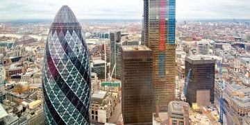 london Gherkin aerial