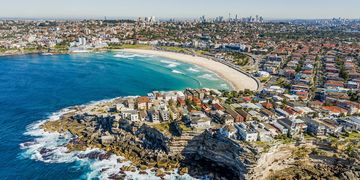 aerial view of bondi beach in sydney