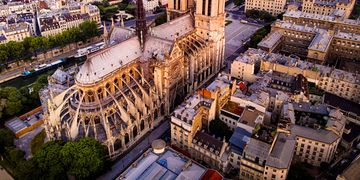 paris notre dame overhead