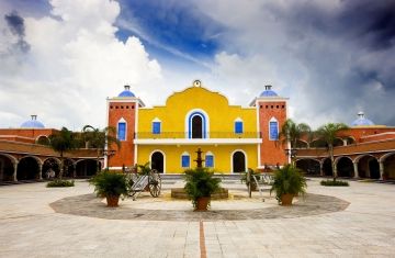 building in city center yucatan mexico