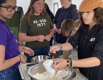 Students prepare Irish Soda Bread 