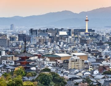 kyoto skyline sunset