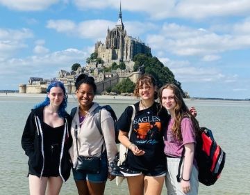 Group of girls at Mont Michel