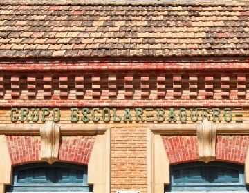 Brick building in Murcia Spain