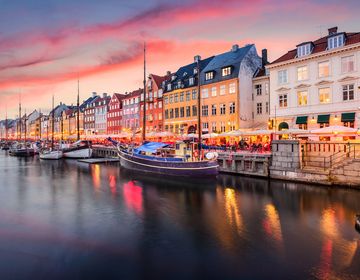 Copenhagen canal at sunset