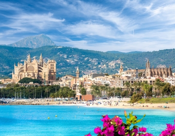 coastline palma de mallorca spain sunny