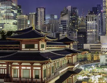 singapore temple skyline