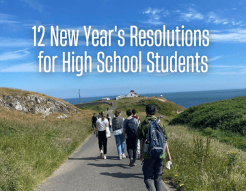 High school students on a hike