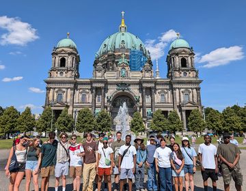 High school participants visiting the Berlin Dom