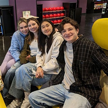 students bowling in tokyo