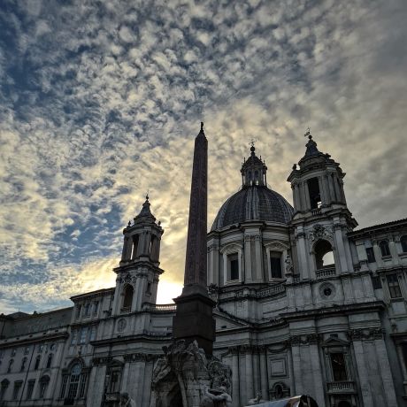 piazza novana backlit buildings