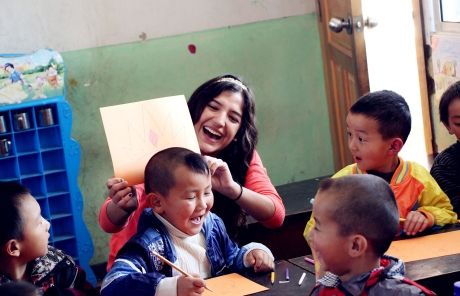 children smiling in school shanghai