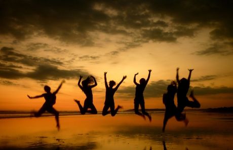 beach jump study abroad costa rica sunset