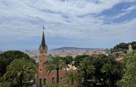 barcelona city view church building