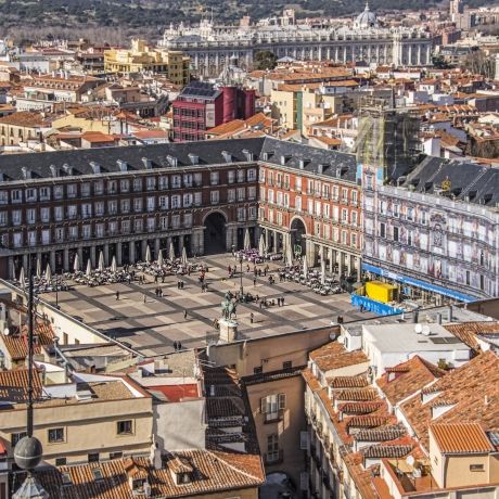 aerial view madrid spain