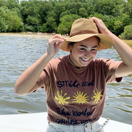 yucatan girl on boat ride