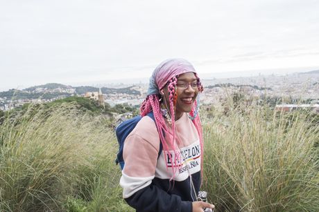 Smiling Hiking