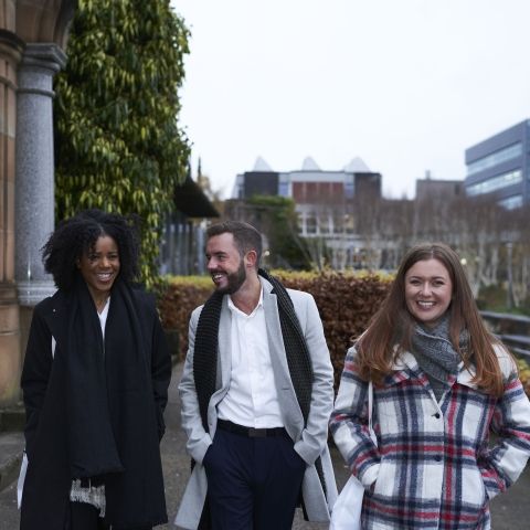 students smiling scotland