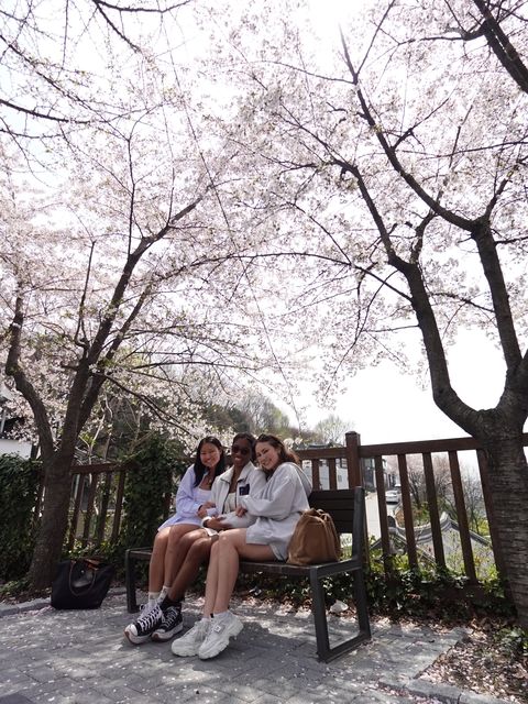 Photo of the Author, Kristie, with her two friends Sarah and Ada