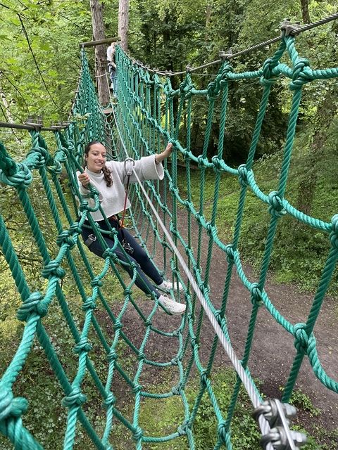 Mia on ropes course