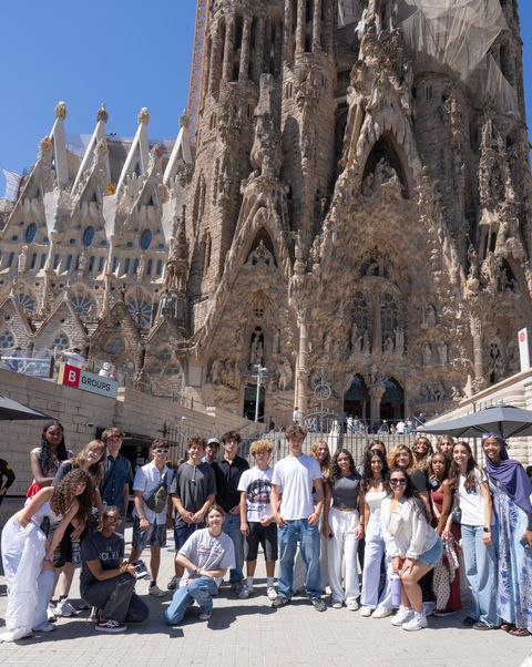 Our group outside of Sagrada Familia