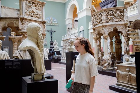 Student in the British museum London