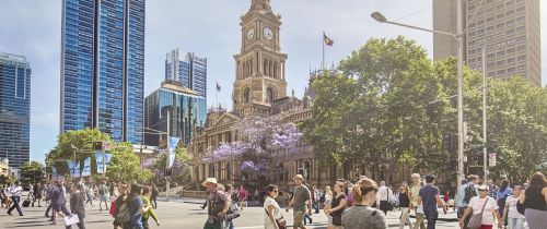 sydney street sunny day