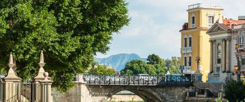 Bridge over the water in Murcia, Spain