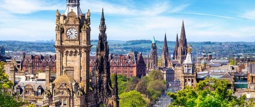 edinburgh scotland aerial view city