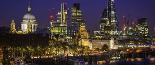 london nighttime skyline