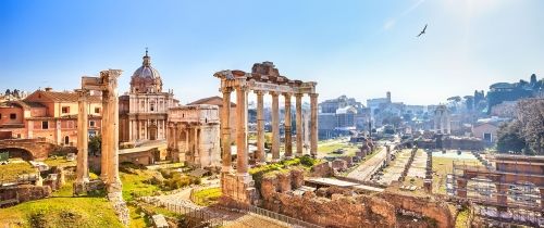 sunny day roman ruins