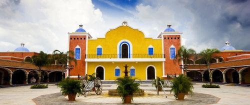 building in city center yucatan mexico