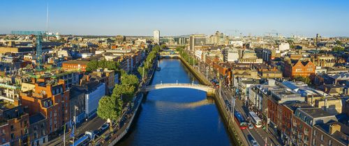 dublin ireland canal water houses