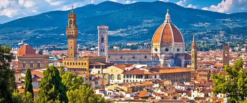 Florence skyline Duomo mountains