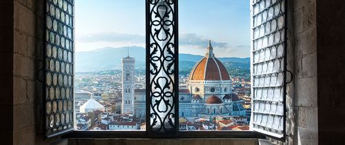 Florence Duomo through a window