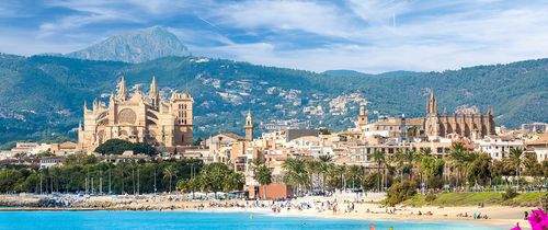 coastline palma de mallorca spain sunny