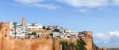 rabat morocco coastline buildings