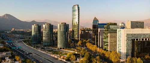 santiago chile summer buildings city