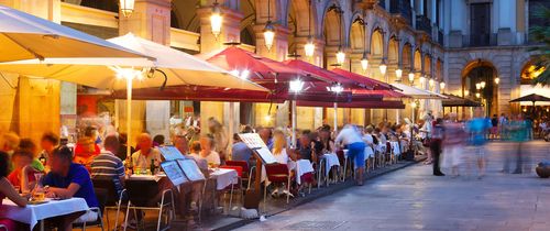 barcelona street night tables